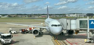Billede: Brussels Airlines fly på hjemmebanen i Bruxelles lufthavn (foto: Kenneth Karskov)