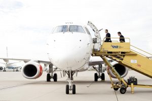 Austrian Airlines fly i Wiens internationale lufthavn (foto: Michele Pauty)