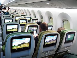 Ethiopian Airlines Economy Class på Dreamliner-flyet (foto: Kenneth Karskov)