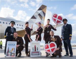 Etihad Airways i København med luksus på smalle vinger Billede: Etihad A321LR i København (foto: Etihad / PR)