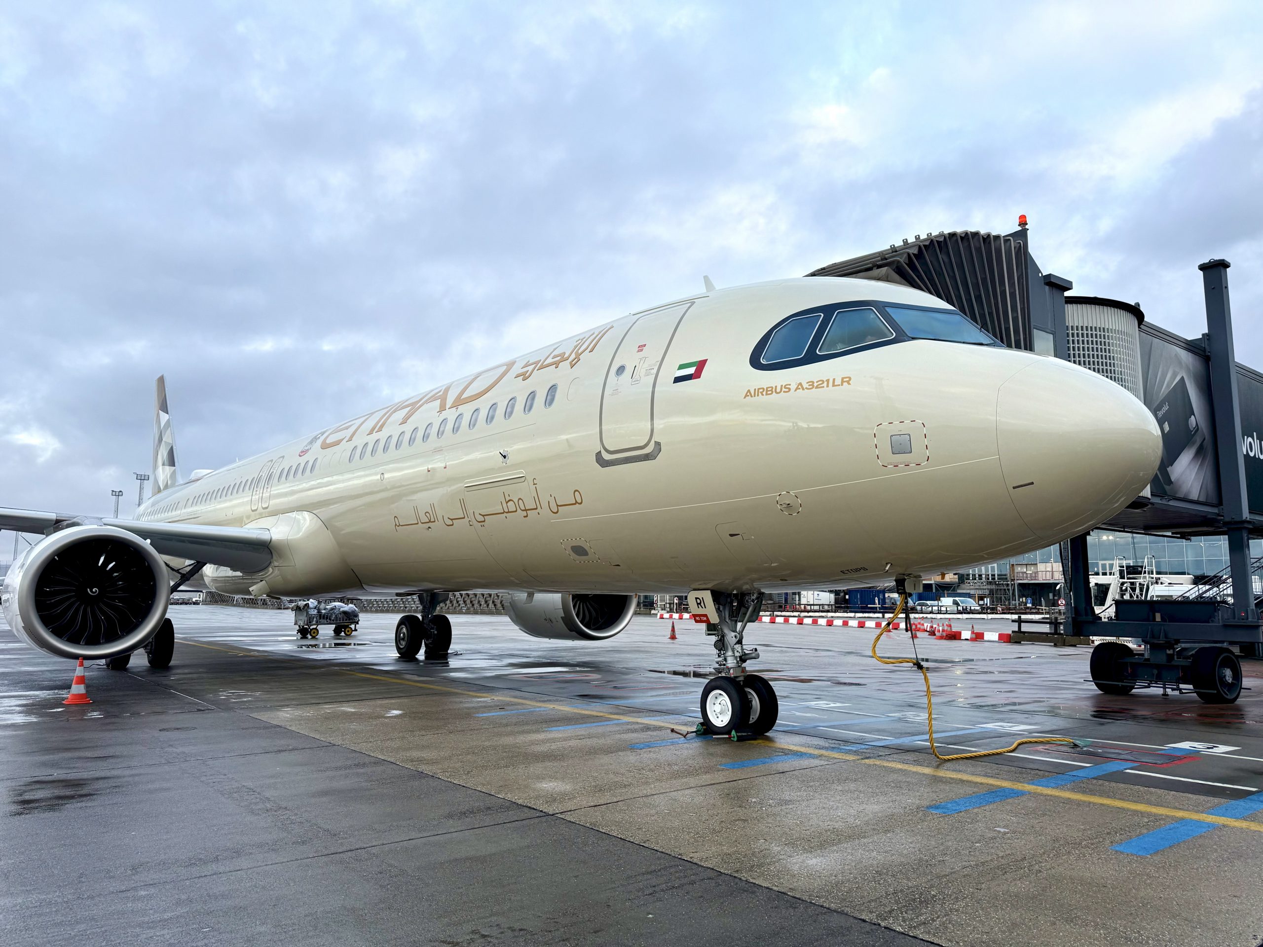 Billede: Etihad Airbus A321LR i Københavns Lufthavn (foto: Kenneth Karskov)