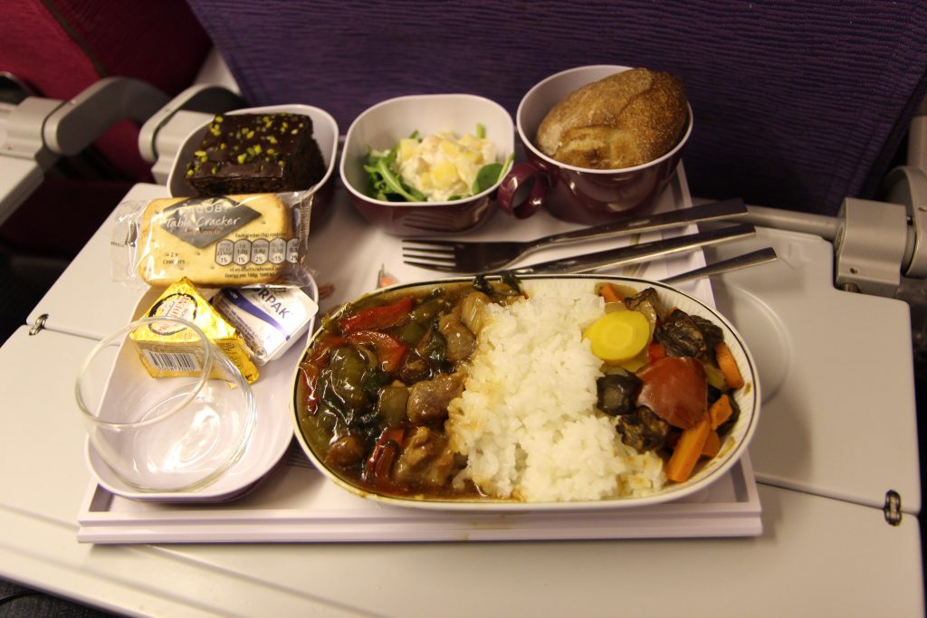 Thai Airways anmeldelse: Måltid på Thai Airways TG951