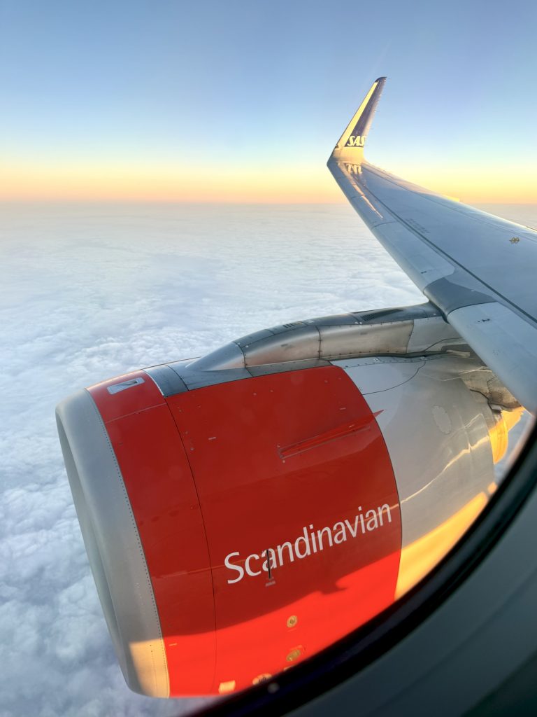 SAS-fly på vej til landing i Københavns Lufthavn
