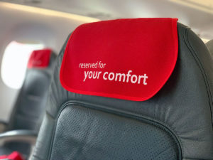 Austrian Airlines Business Class comfort
