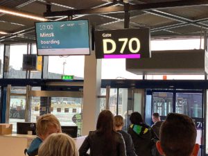 Gate 70 boarding VIE OS687