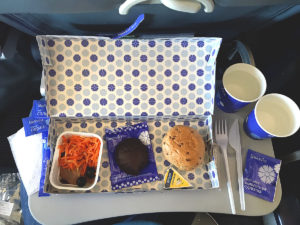 Forplejning på Belavia flyet til Minsk