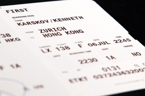 SWISS First Class boarding kort