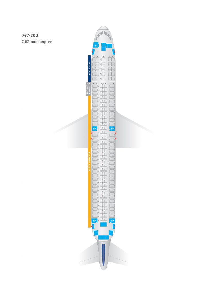 Icelandair B767 Seat Map | Elcho Table