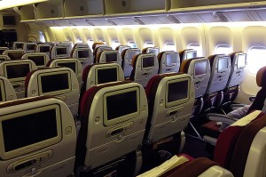 Sådan ser Economy Class ud på Thai Airways flyet fra København til Bangkok