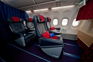 Transaero Business Class kabine Boeing 737-800