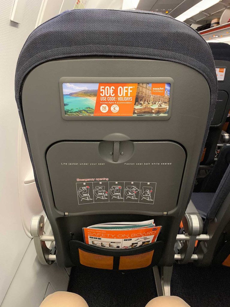 Ext row easyJet Airbus A319